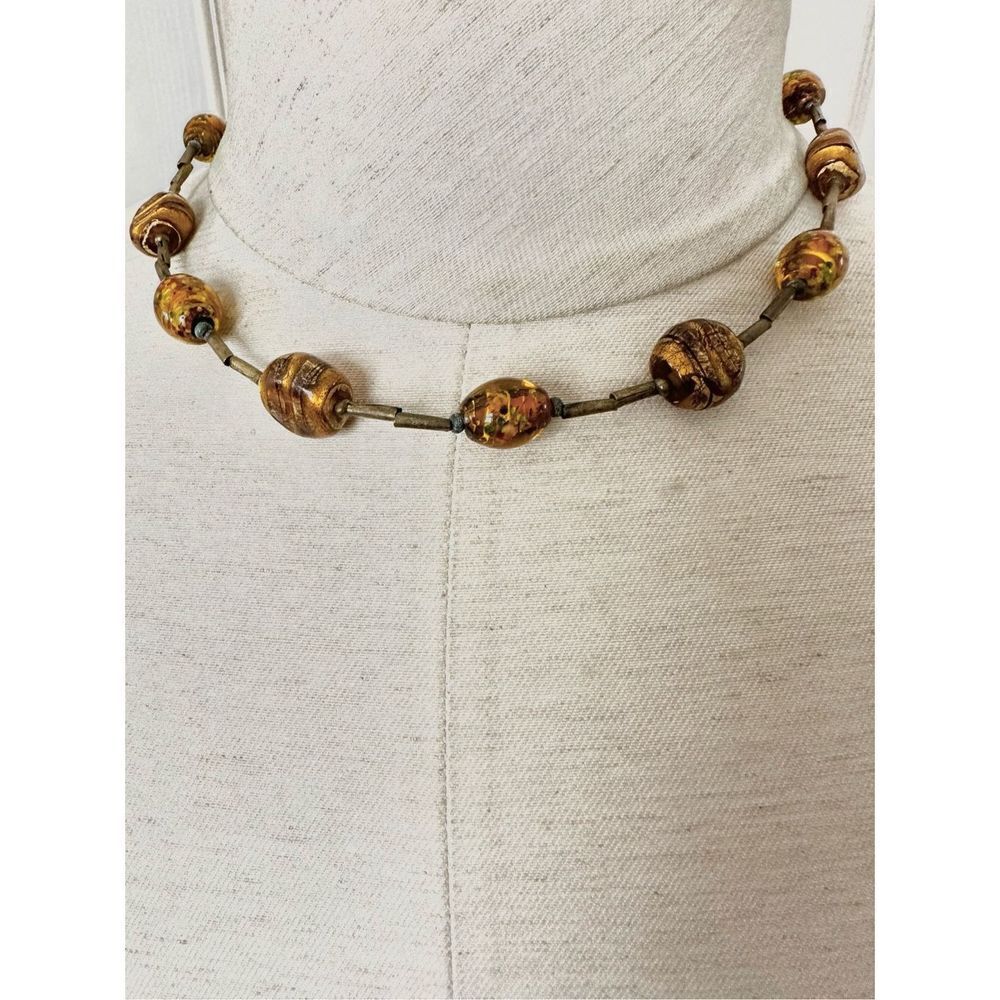 Yellow beaded necklace